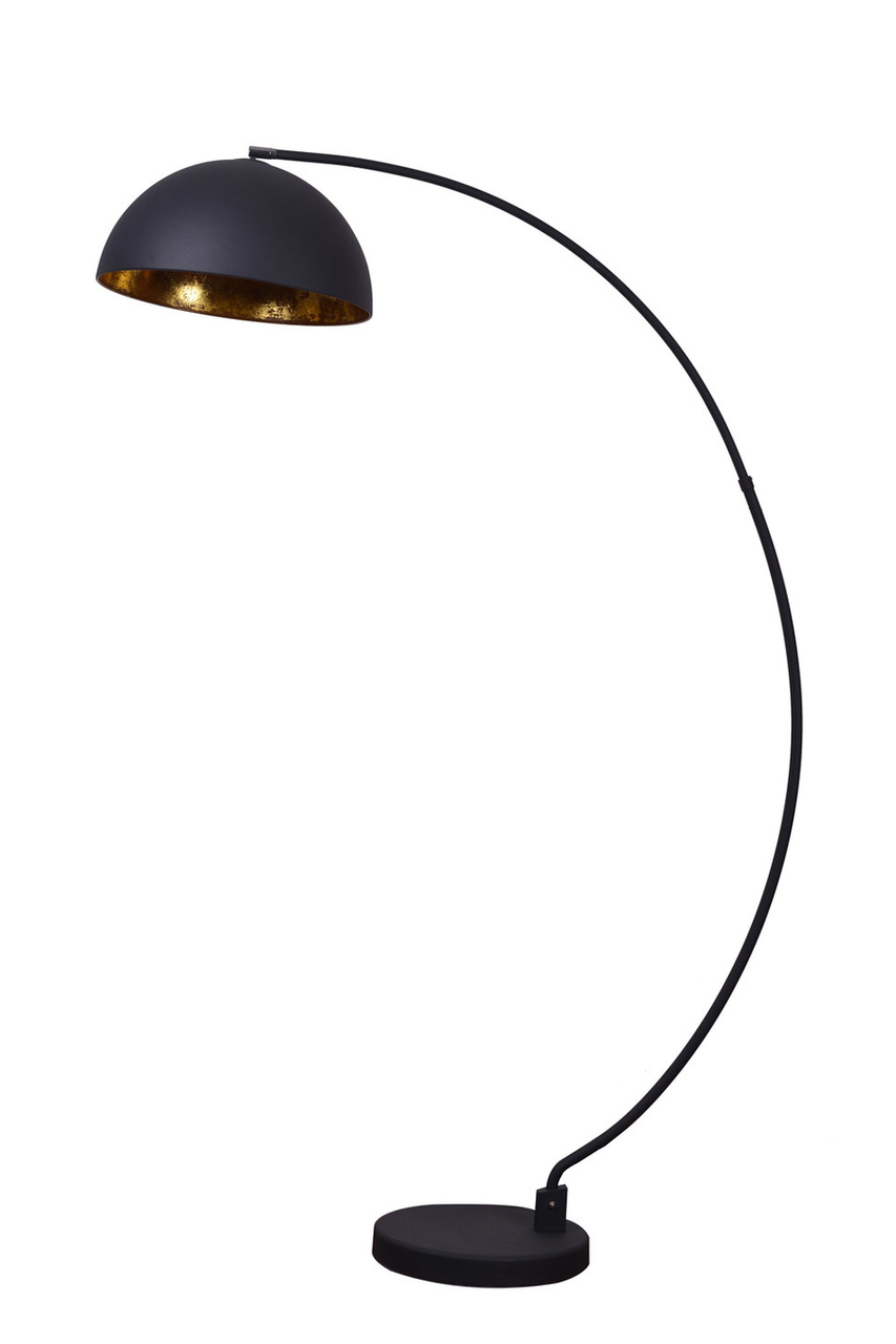 Circulaire duidelijk St Avignon Industrieel Design Booglamp Vloerlamp Bladgoud Zwart
