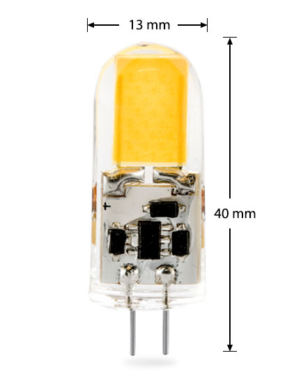 Microprocessor Glans renderen G4 LED Lamp 3W COB Dimbaar ✓ 12 Volt AC/DC LED Steeklamp