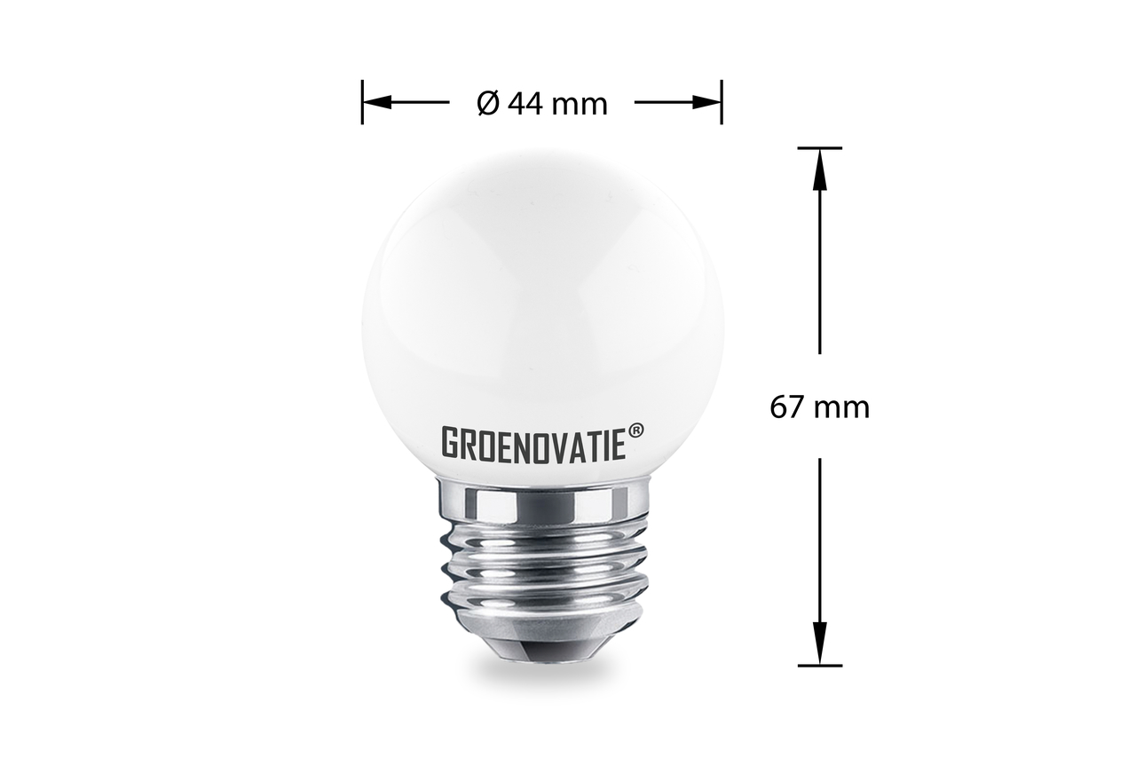 puur Kwalificatie bellen E27 LED Lamp 1,5W G45 ✓ Niet Dimbaar ✓ Warm Wit