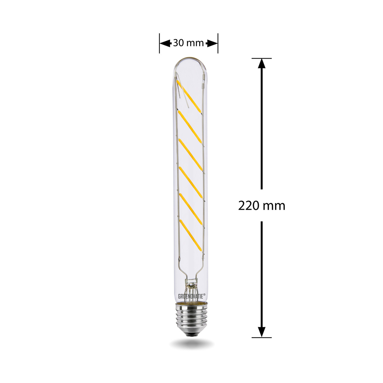 trui kwaad Schotel E27 LED Filament Buislamp 6W 225mm - T30 LED Buislamp