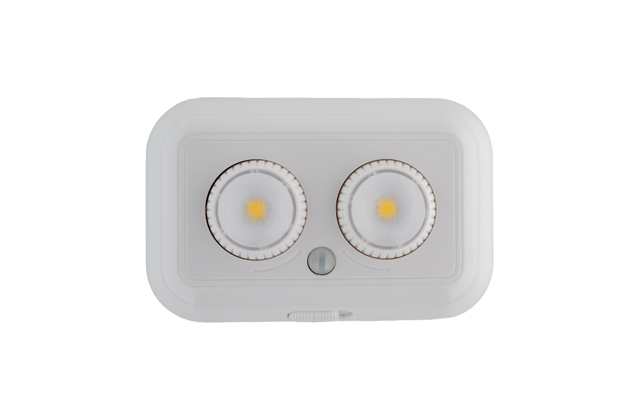 Fantasie relais Decoratief LED Kastlamp 1W op Batterijen, Sensor, Wit, Kantelbaar