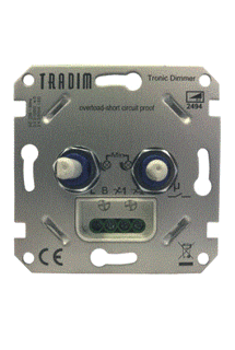 Tradim Duo LED Dimmer Tronic, Fase afsnijding, 2 X 3W-100W