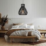 Hanglamp zwart bamboo