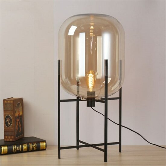 amber glazen lamp