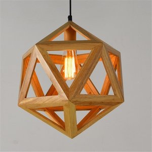 concept Dierentuin s nachts Piraat Houten Design Hanglamp, E27 Fitting, 40x40cm, Naturel