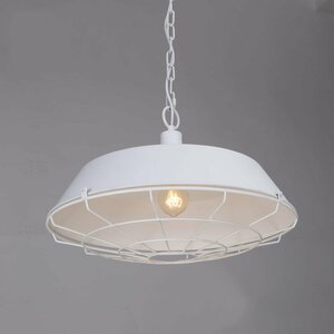 Glimmend Gehakt winter Vintage Industriële Hanglamp Wit Cage Design - Brocante Lampen