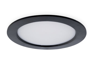 Vertellen vleugel cijfer Groenovatie LED Paneel Plafondlamp 12W, Rond ⌀14cm, Warm Wit, Inbouw, Zwart